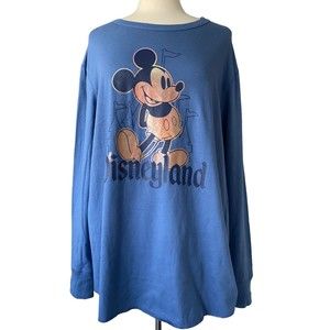 NEW Mickey Mouse Long Sleeve T-Shirt Disneyland EARidescent 50th Anniversary XL